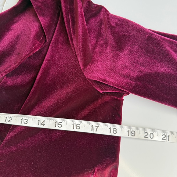Amadi Anthropologie Amador Greta Velvet Tunic Dress Red Burgundy small - Picture 13 of 15